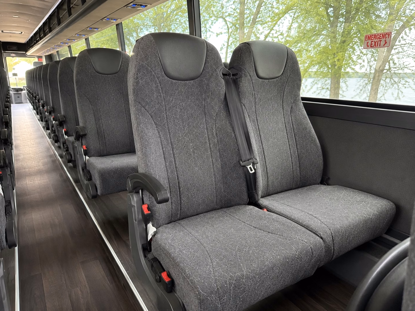 oakland charter bus interior
